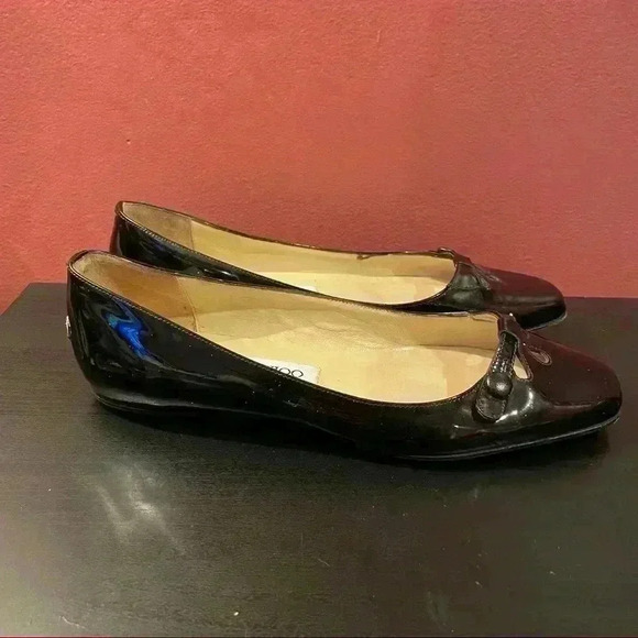 Jimmy Choo Patent Leather Ballet Flats - Picture 1 of 8